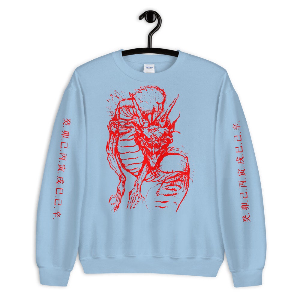 RED DRAGON Sweatshirt, JAPANESE Kanji Shirt