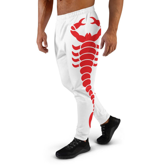 Mens Jiggers, Mens Sweatpants, Mens Pants, RED and White Pants, SCORPION Pants, ATHLEISURE Pants, Comfy Men's Joggers, Mens Loungewear,