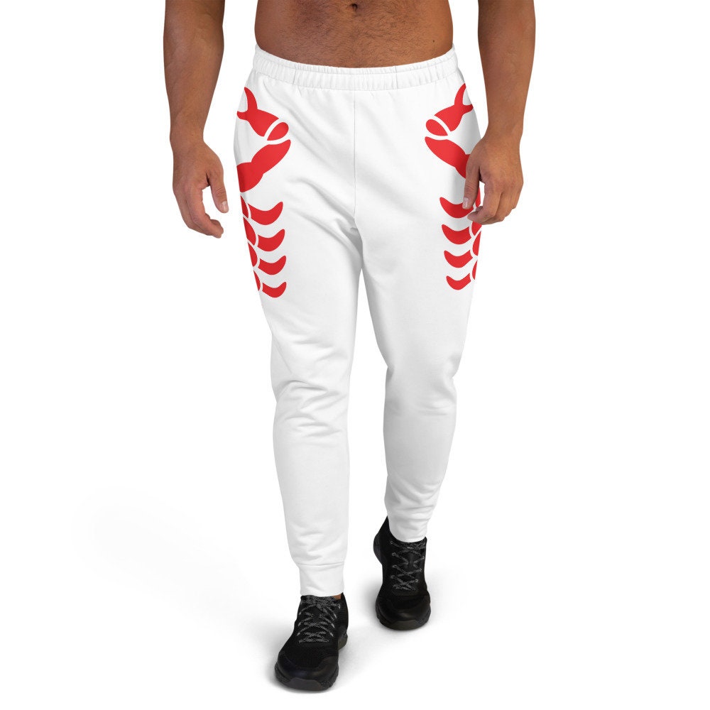 Mens Jiggers, Mens Sweatpants, Mens Pants, RED and White Pants, SCORPION Pants, ATHLEISURE Pants, Comfy Men's Joggers, Mens Loungewear,