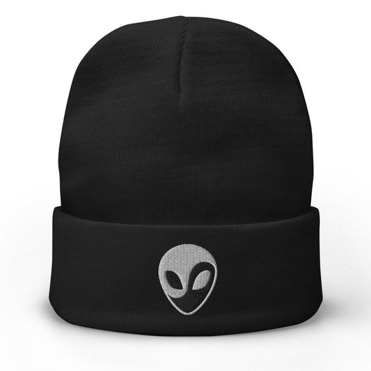 ALIEN Beanie, Yin and yang Beanie, Embroidered Beanie