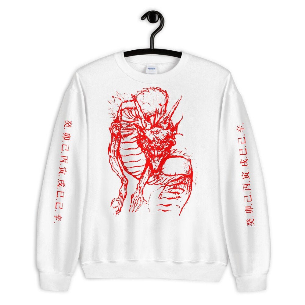 RED DRAGON Sweatshirt, JAPANESE Kanji Shirt