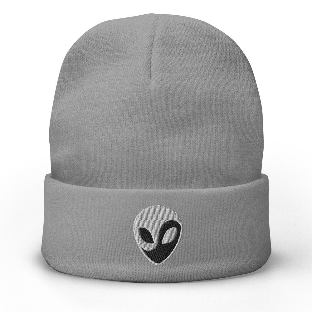 ALIEN Beanie, Yin and yang Beanie, Embroidered Beanie