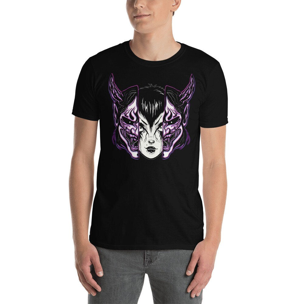 Japanese Demon Oni T-Shirt, Hannya Shirt, Japanese Goth T-shirt