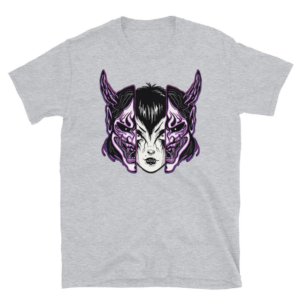 Japanese Demon Oni T-Shirt, Hannya Shirt, Japanese Goth T-shirt