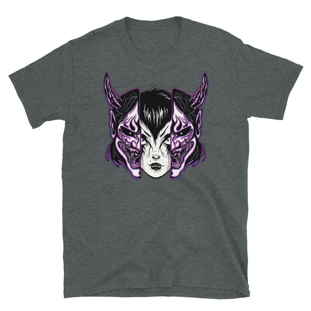 Japanese Demon Oni T-Shirt, Hannya Shirt, Japanese Goth T-shirt