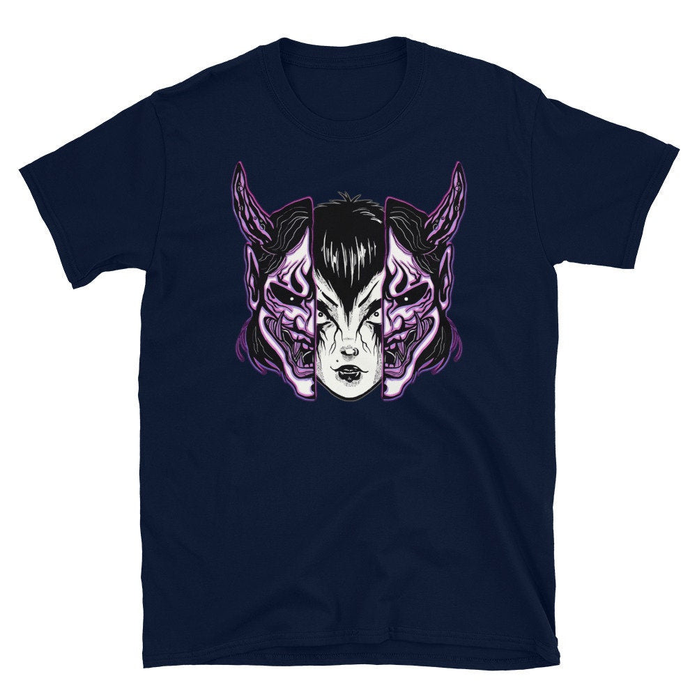 Japanese Demon Oni T-Shirt, Hannya Shirt, Japanese Goth T-shirt