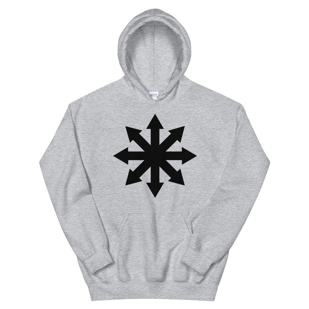 CHAOS MAGIC Hoodie, Chaos Star Sweatshirt, chaos symbol hoodie, chaos sign sweatshirt, chaos magic clothing, chaos star clothing,