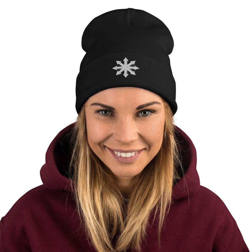 Chaos Beanie, Chaos Star Beanie, Star Of Chaos Beanie, Chaos Hat, Chaos Sign Beanie,