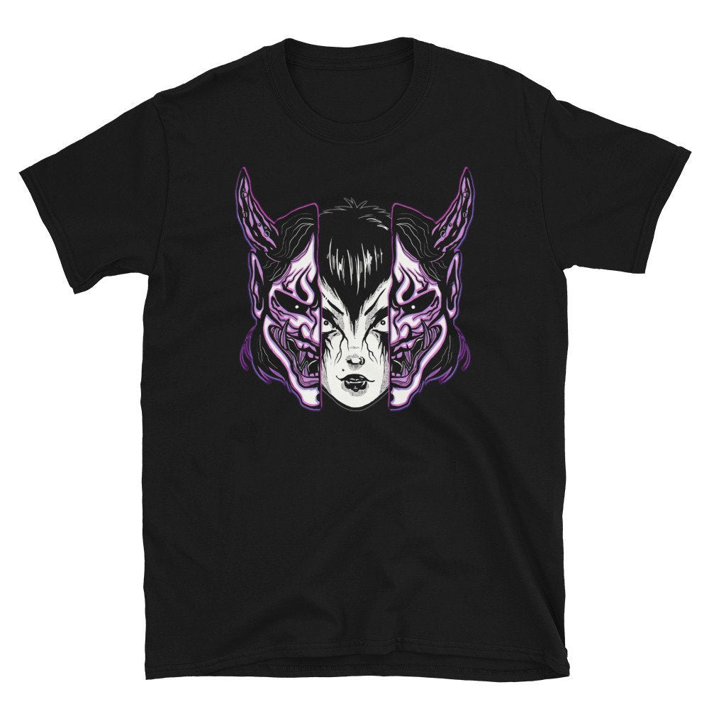 Japanese Demon Oni T-Shirt, Hannya Shirt, Japanese Goth T-shirt