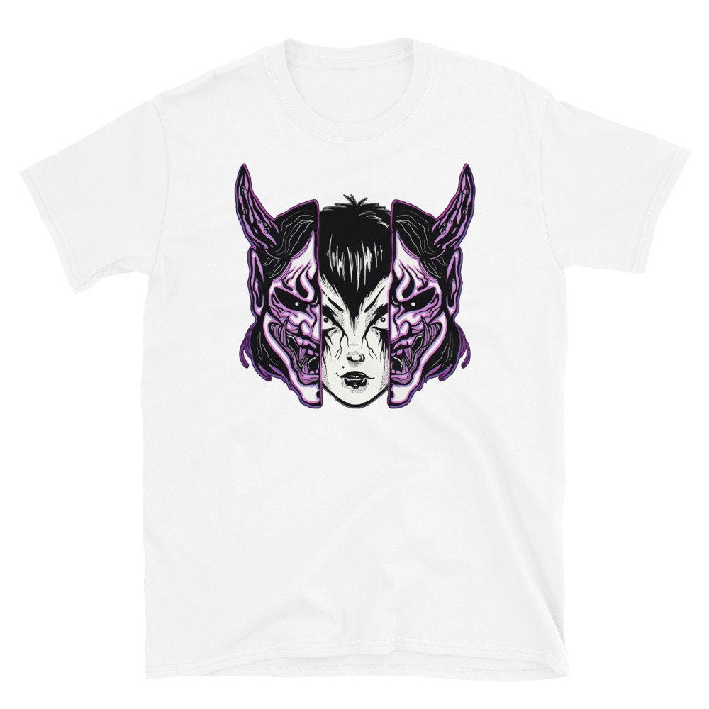 Japanese Demon Oni T-Shirt, Hannya Shirt, Japanese Goth T-shirt