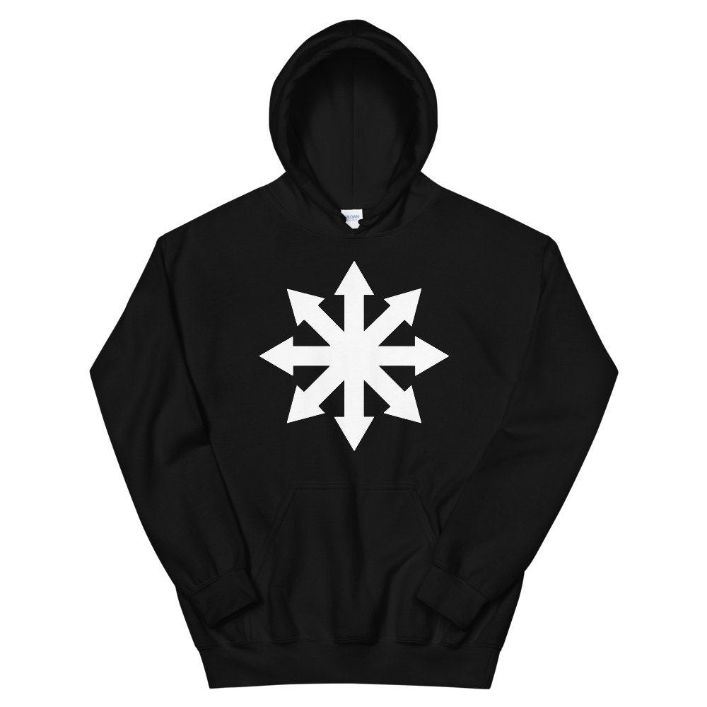 CHAOS MAGIC Hoodie, Chaos Star Sweatshirt, chaos symbol hoodie, chaos sign sweatshirt, chaos magic clothing, chaos star clothing,