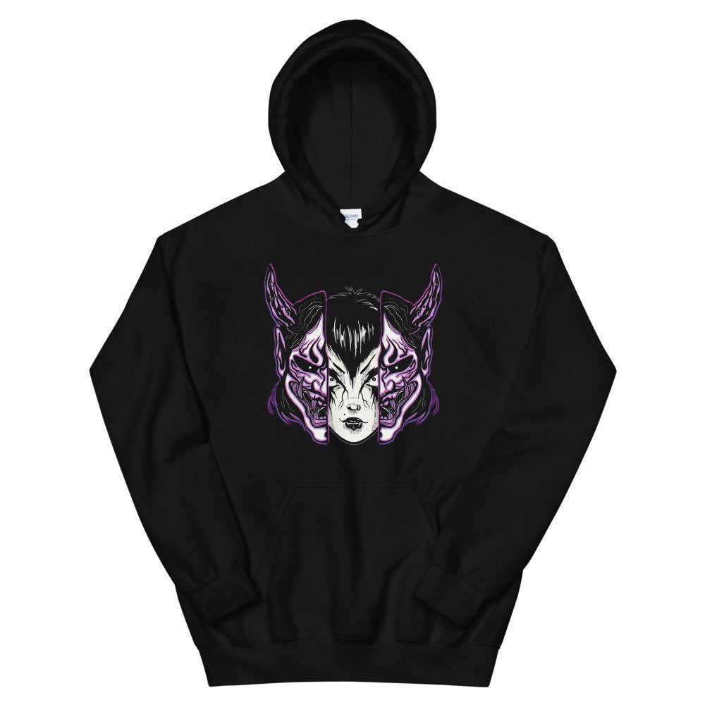 ONI SAMURAI Hoodie, Oni Demon Sweatshirt, Japanese Demon Shirt