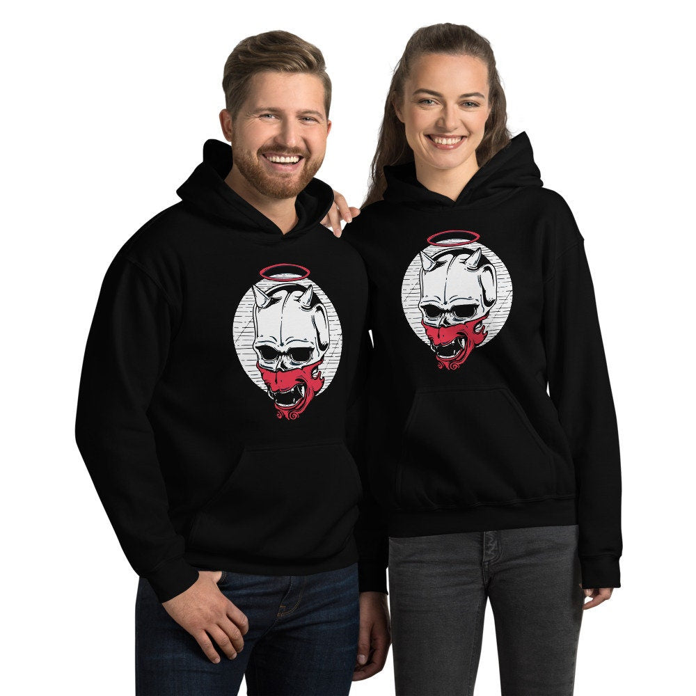 ONI SCULL HOODIE, Japanese Oni Shirt