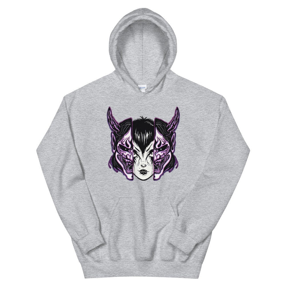 ONI SAMURAI Hoodie, Oni Demon Sweatshirt, Japanese Demon Shirt