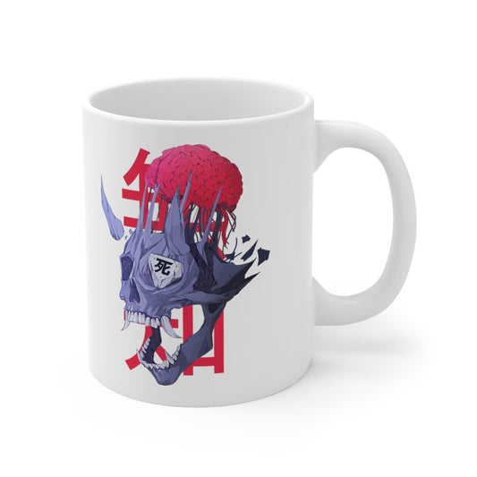 Oni Demon Mug, Japanese Demon Mug, Hannya Mug, Kanji Mug, Yokai Mug, Japanese Warrior mug, Oni demon cup, Oni Coffee Mug, Japanese Tea Cup