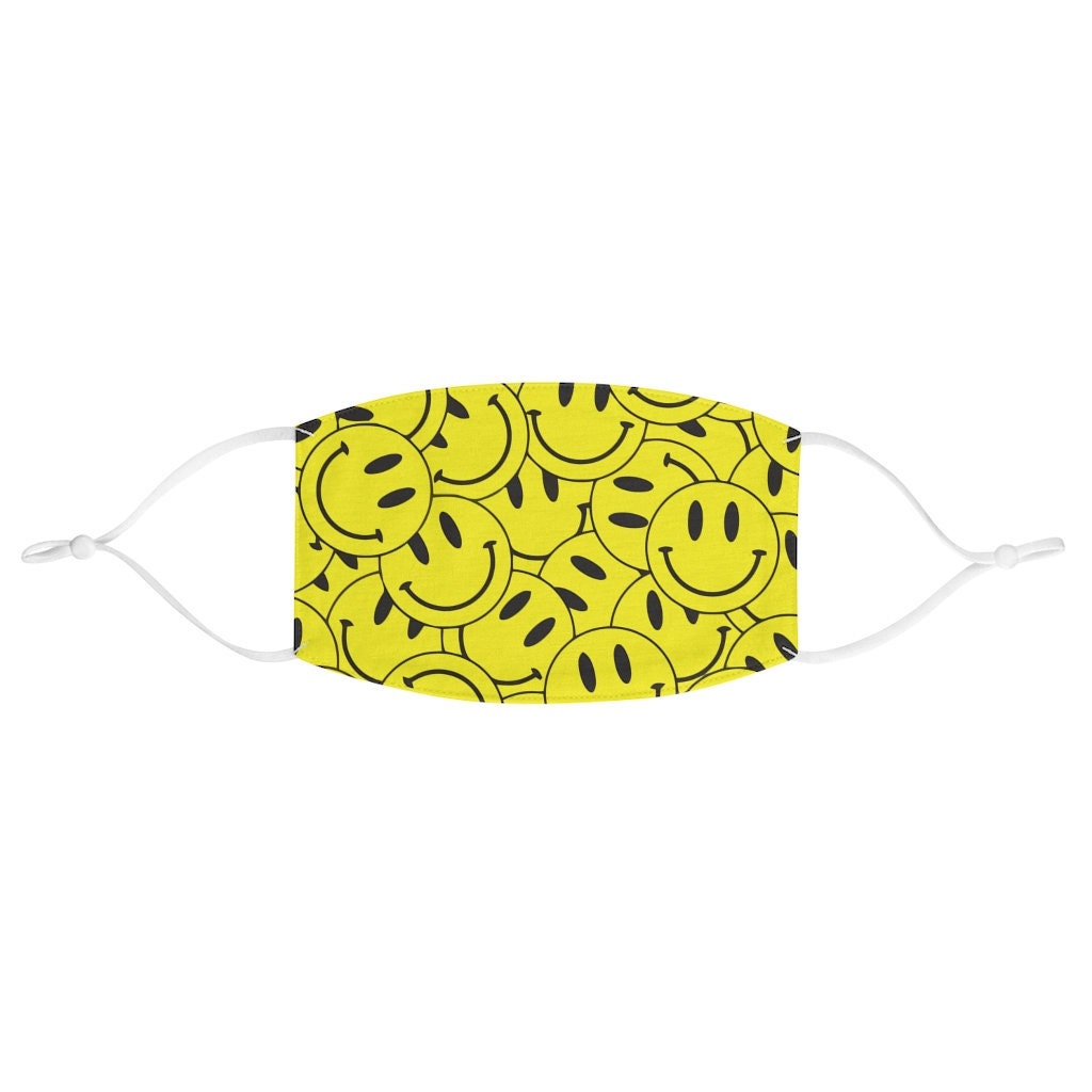 SMILEY Mask, Smiley Face Mask, Yellow Adjustable Mask ,Mask for men, Washable Adult Face Mask, washable mask, reusable mask, face mask adult