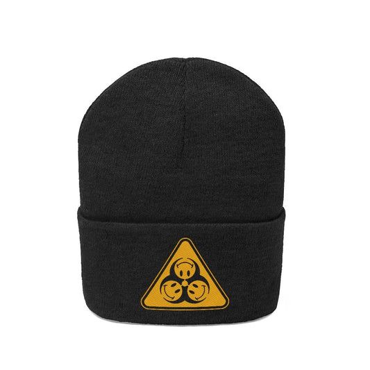 Bio-Hazard Symbol Beanie, Bio-hazard Logo Beanie, Quarantine Beanie, Social Distancing Beanie, Funny Beanie, Acid Trip Beanie, trippy Beanie