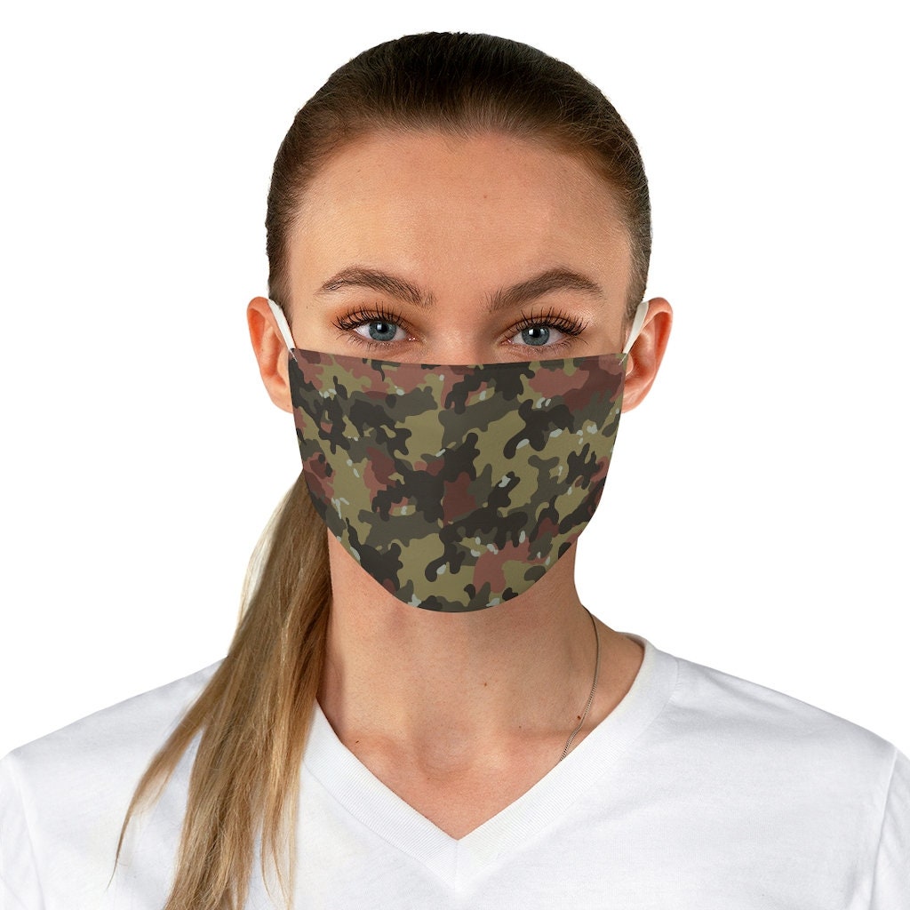 Green And Brown Camo Mask, Camouflage Mask, Camo Mask, Military Mask, Army Mask, Hunting Mask, Air Force mask, Marine Mask,