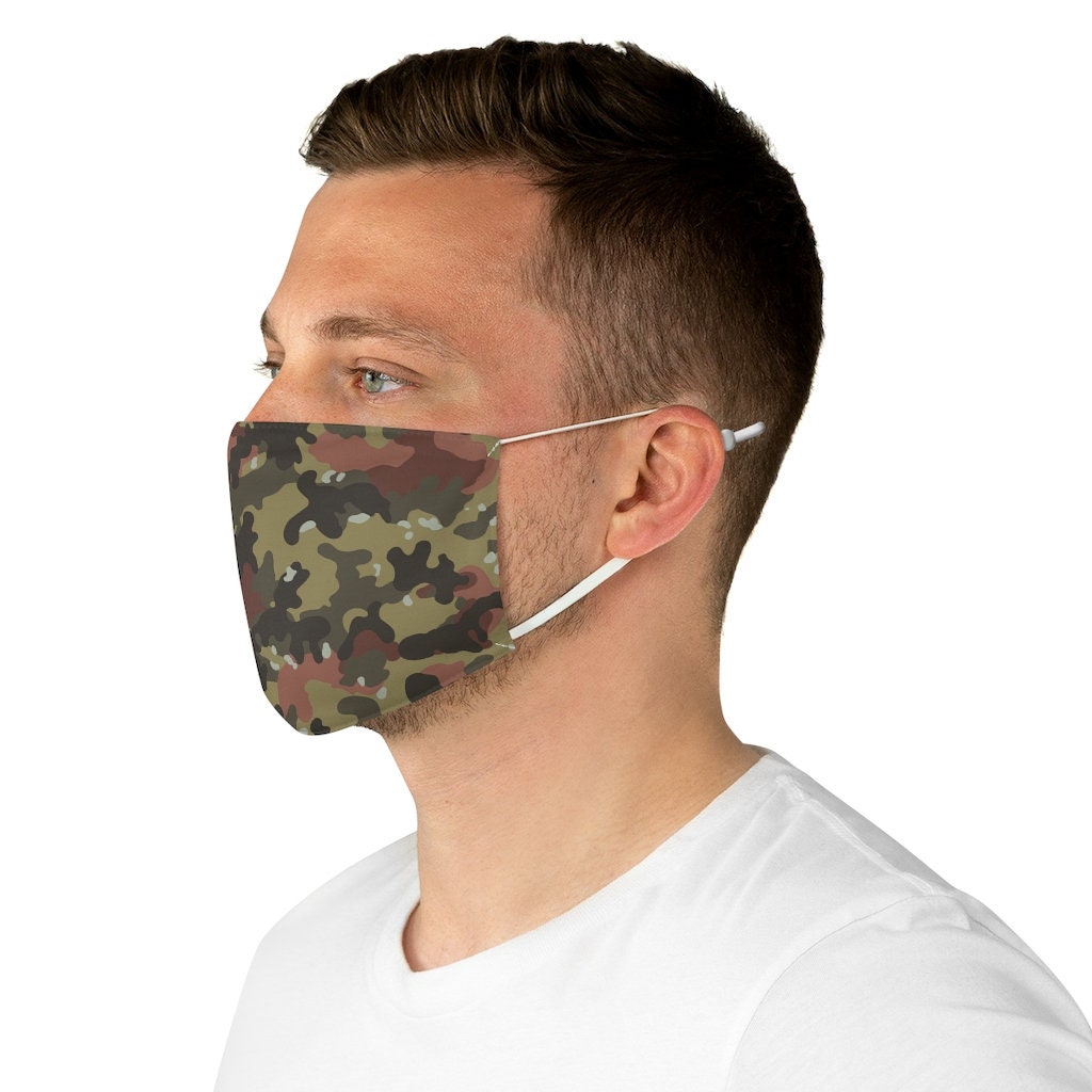 Green And Brown Camo Mask, Camouflage Mask, Camo Mask, Military Mask, Army Mask, Hunting Mask, Air Force mask, Marine Mask,