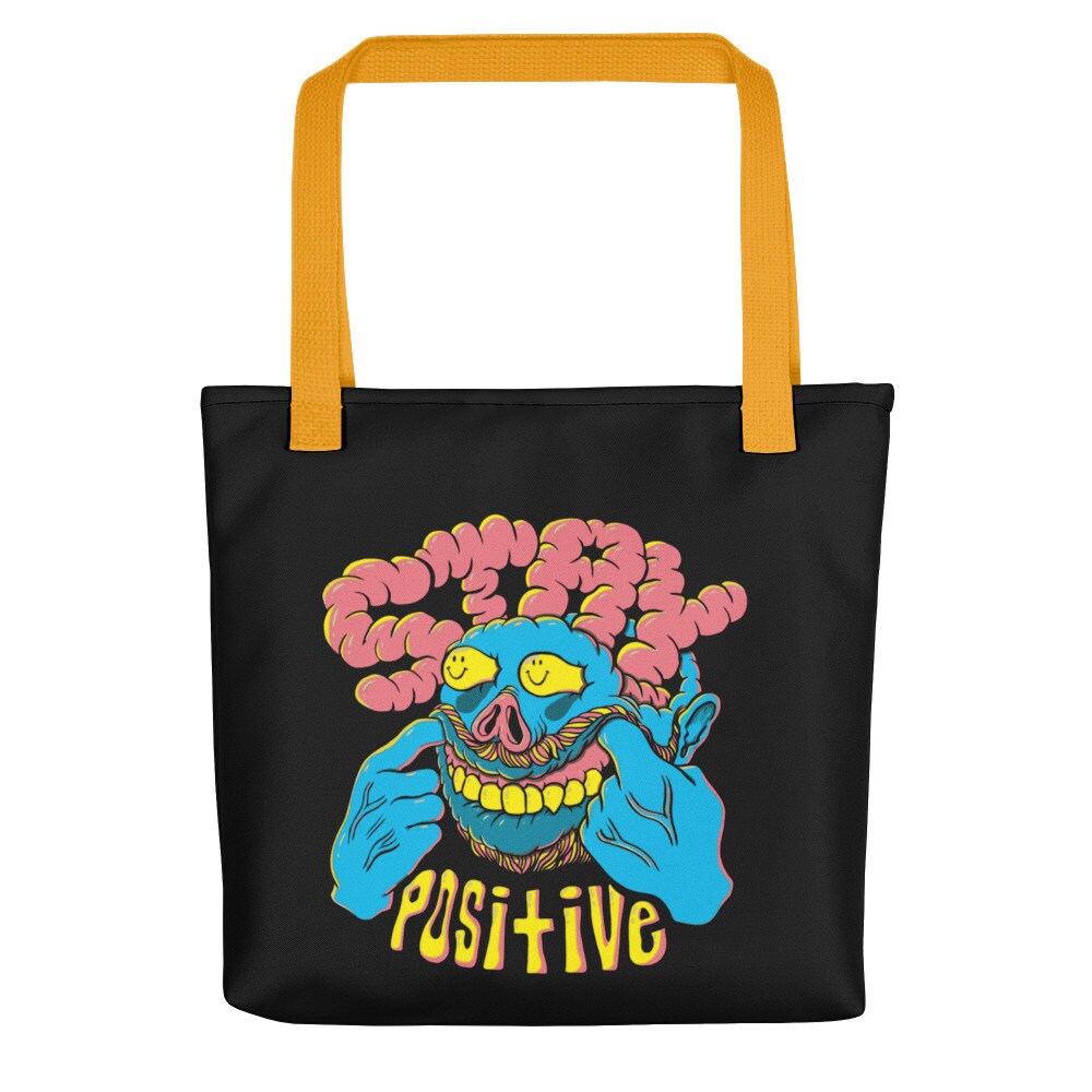 Trippy Tote Bag, smiley face Tote bag, Positive Tote bag, Positivity Tote bag, Positive Tote bag, Good Vibes Tote bag, Smile Tote bag