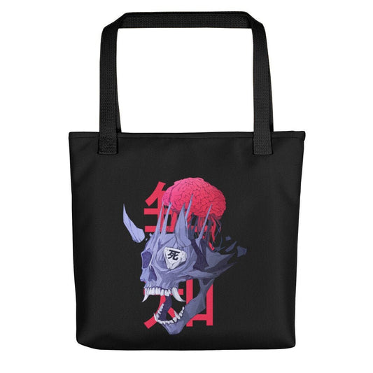 Oni Demon Bag, Japanese Demon Bag, Kanji Bag, Yokai Bag, Hannya Tote bag, Japanese Tote Bag, Scull Japanese Bag, Japanese gift, Japan Bag