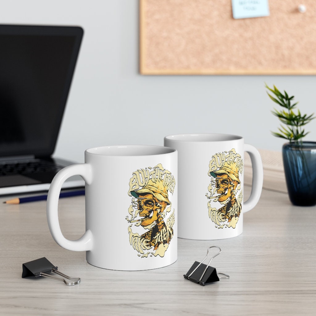 Fear and Loathing In Las Vegas, Buy The Ticket Mug, Take The Ride Mug, Las vegas cool Mug, pothead Mug, weed smoking Mug, smoking joint Mug,