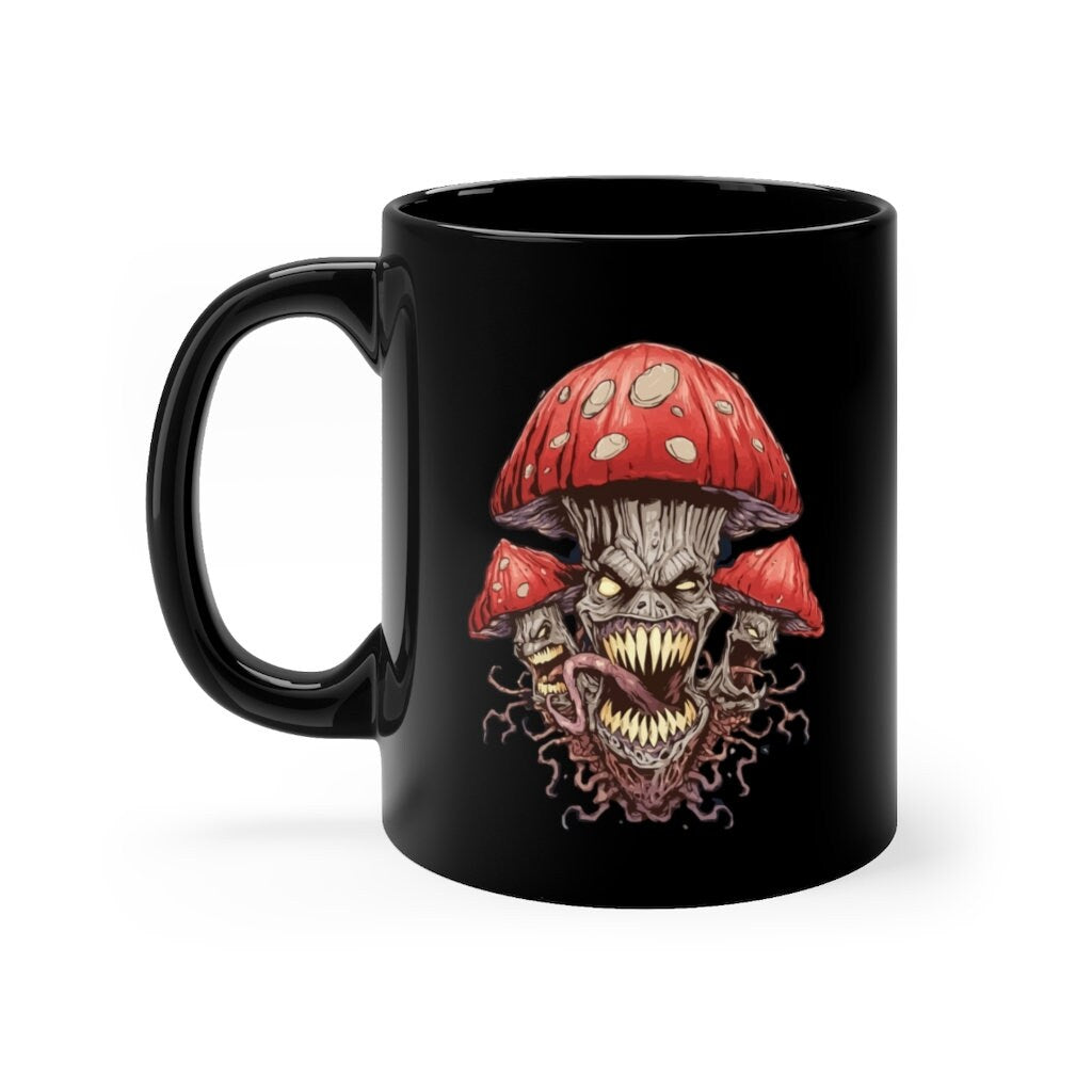 Mushroom Mug, Mushroom  Gift, acid trip MUG, alice shrooms MUG, Trippy lsd MUG, Mushroom, lsd trip, Acid Tea Cup Black mug 11oz