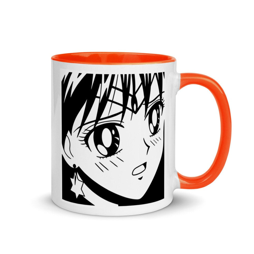 Sailor Moon Mug,  90s Anime Mug,  Aesthetic Mug, Otaku Manga Mug, Japanese Mug, Anime Gift, Manga Mug, White Anime Mug, kawaii Mug,