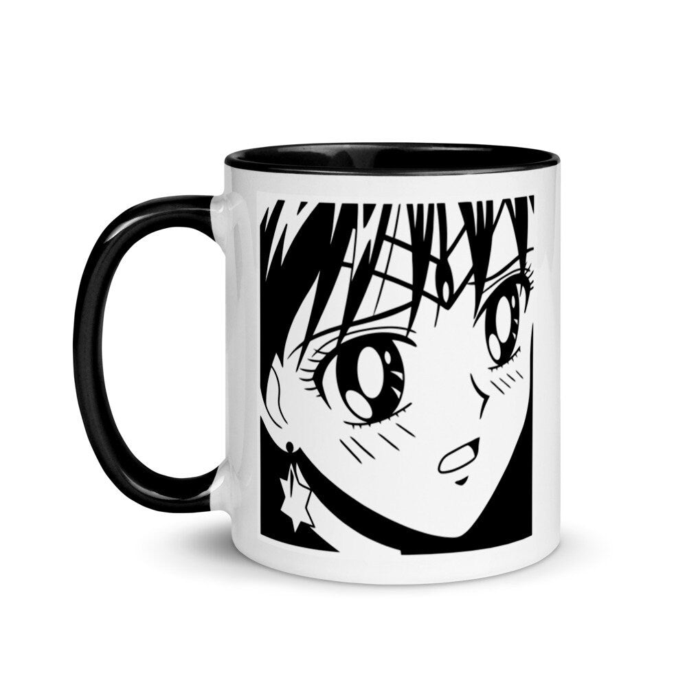 Sailor Moon Mug,  90s Anime Mug,  Aesthetic Mug, Otaku Manga Mug, Japanese Mug, Anime Gift, Manga Mug, White Anime Mug, kawaii Mug,