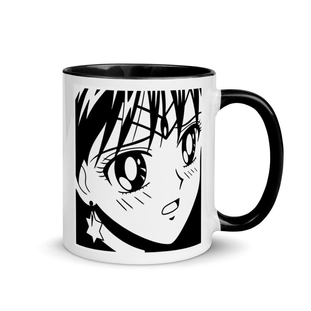 Sailor Moon Mug,  90s Anime Mug,  Aesthetic Mug, Otaku Manga Mug, Japanese Mug, Anime Gift, Manga Mug, White Anime Mug, kawaii Mug,