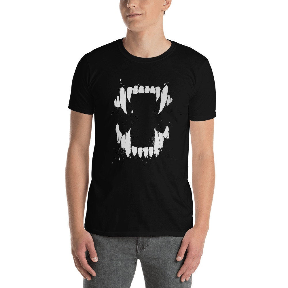 Fangs T-Shirt, Teeth Shirt, Monster Shirt, Hunter Shirt, Rave Shirt, Party Shirt, Cool shirt, Gothic shirt, Edgy shirt,