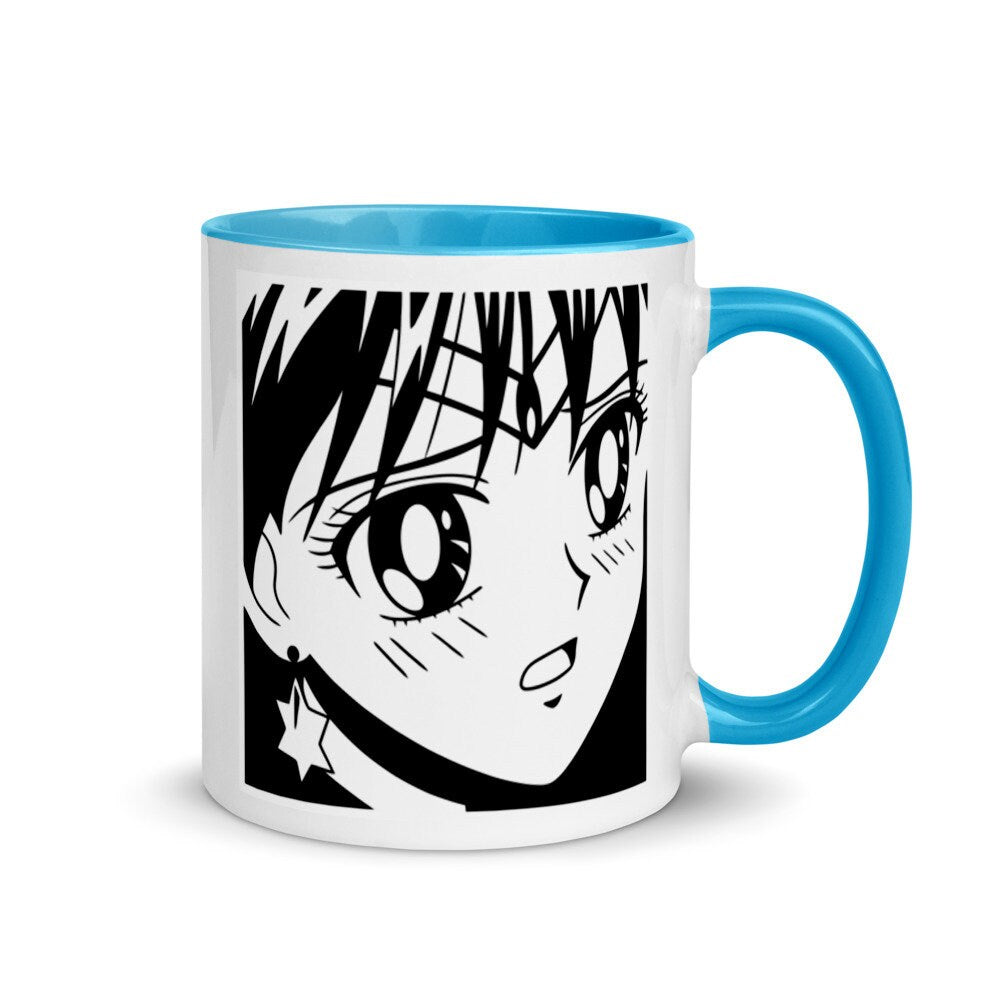 Sailor Moon Mug,  90s Anime Mug,  Aesthetic Mug, Otaku Manga Mug, Japanese Mug, Anime Gift, Manga Mug, White Anime Mug, kawaii Mug,