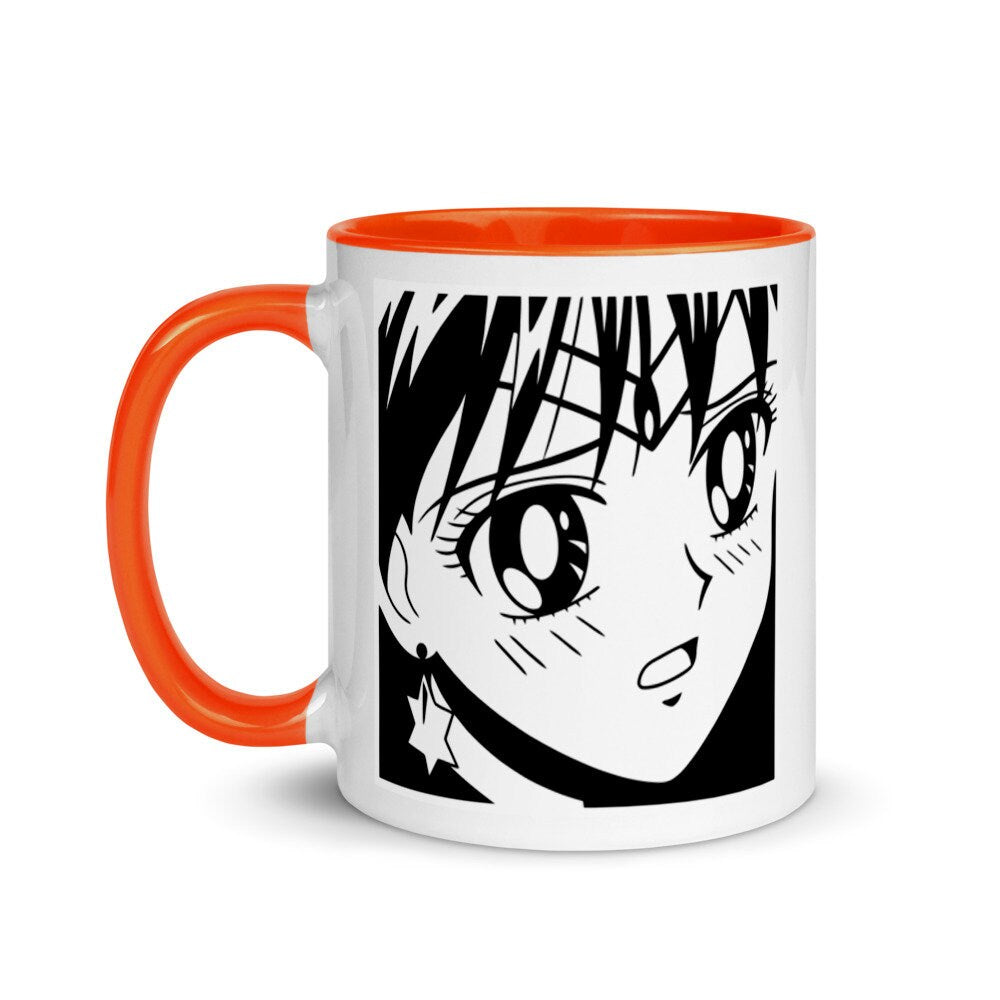 Sailor Moon Mug,  90s Anime Mug,  Aesthetic Mug, Otaku Manga Mug, Japanese Mug, Anime Gift, Manga Mug, White Anime Mug, kawaii Mug,