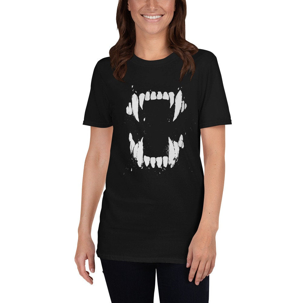 Fangs T-Shirt, Teeth Shirt, Monster Shirt, Hunter Shirt, Rave Shirt, Party Shirt, Cool shirt, Gothic shirt, Edgy shirt,