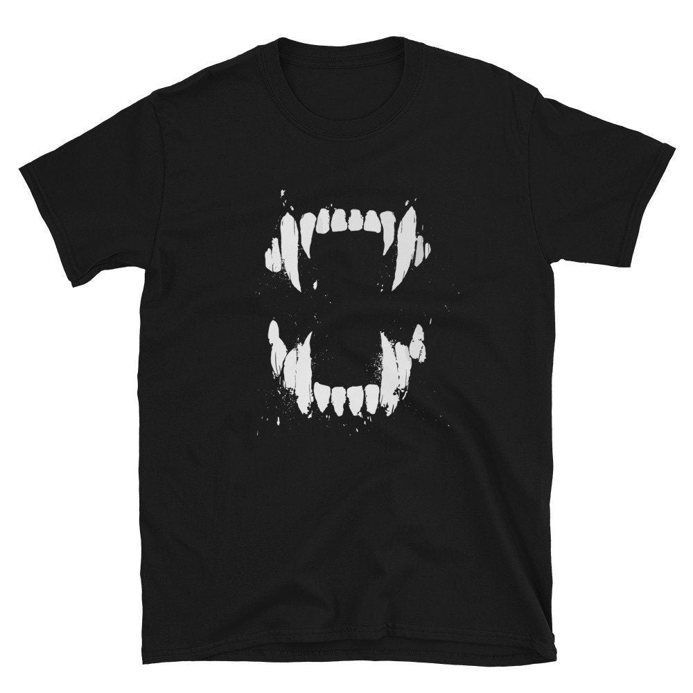 Fangs T-Shirt, Teeth Shirt, Monster Shirt, Hunter Shirt, Rave Shirt, Party Shirt, Cool shirt, Gothic shirt, Edgy shirt,