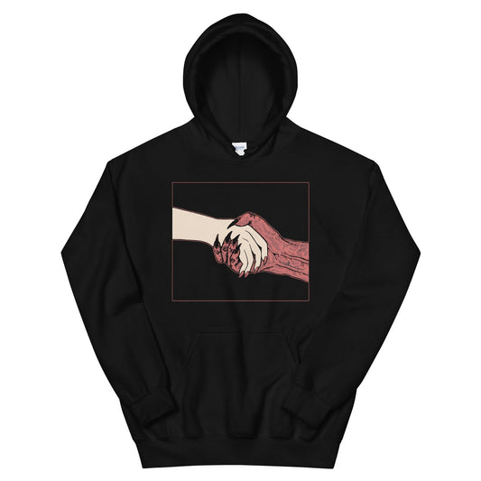 Devil Hoodie, Devil shirt, Satanic Hoodie, Satanic Shirt, trippy shirt, hand shake shirt, Gothic Shirt, Goth Shirt, Hand shake Shirt,