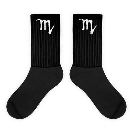 Scorpio Sign Socks, Gift For Scorpio, Astrology Socks, Zodiac Sign Gifts, Scorpio Sign Black Sock, Birthday Black Sock,