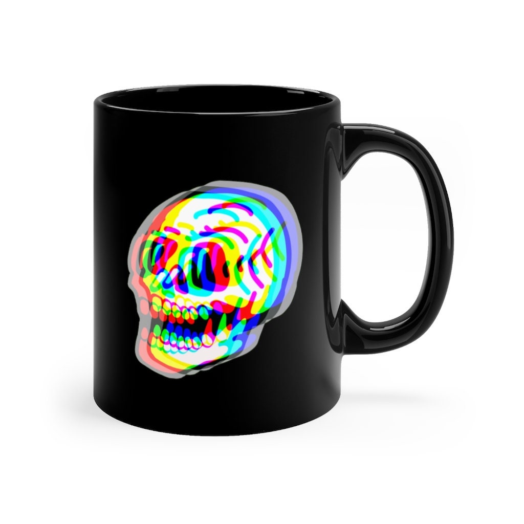 Scull Mug, Edgy Mug, Demon Mug, Devil Mug, Satanic Mug, Goth Mug, Satan Mug, Trippy Mug, Funny Scull Mug, Skeleton Mug, Cool Black Mug,